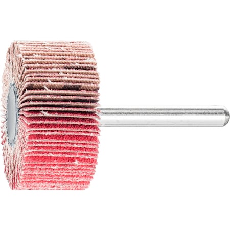 Pferd 1-1/2" x 1" Mounted Flap Wheel - 1/4" Shank - Ceramic Oxide - 120 Grit 45287